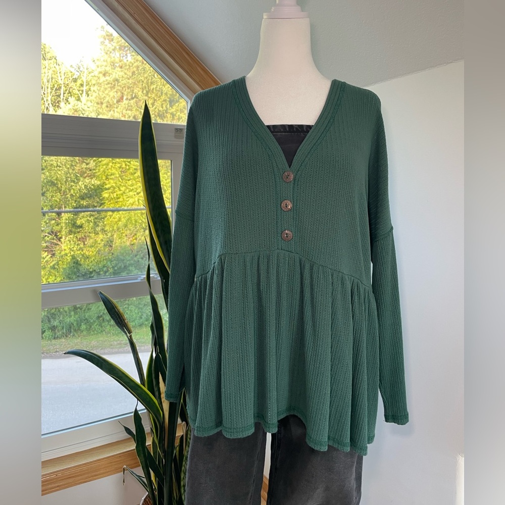 Altar’d State : Button-Front Knit Top